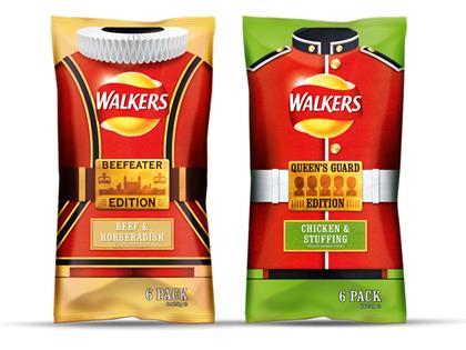 walkers launches birthday crisps queen 90th celebrate limited edition patriotic packs