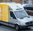 Ocado van in snow