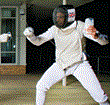Team GB fencers drinking milk