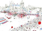 Jubilee Thames pageant artists impression