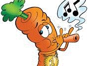 Carrot with a whistle cartoon