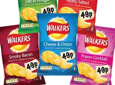 Walkers price-marked packs