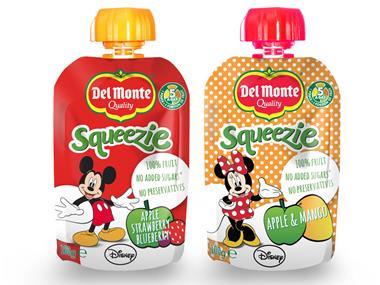Del Monte links with Disney to launch Squeezie fruit pouches