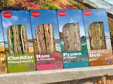 Ginsters adds new sandwich flavours alongside pack refresh