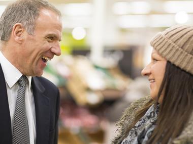 Tesco head office staff take to the shop floor