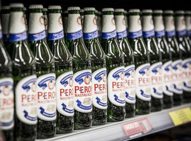Ocado and Peroni link for Amazon-aping online order button
