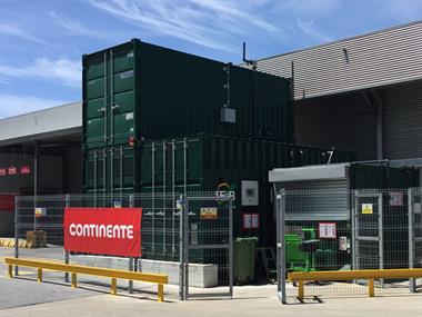 Anaerobic digestion installed on site at supermarket in Portugal