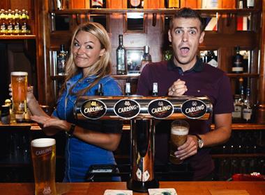 Carling presents In Off The Bar football show for Sky