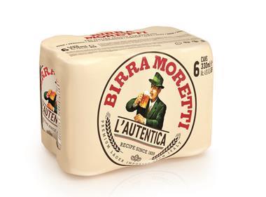 Birra Moretti lager makes debut in canned multipack format