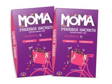 Moma redesigns porridge boxes to highlight key benefits