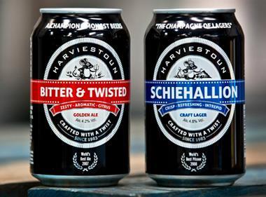 Harviestoun Brewery puts two craft brew bestsellers into cans