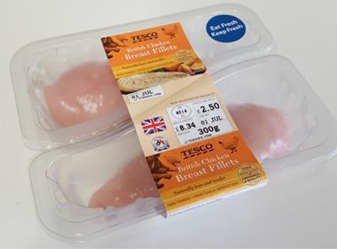 Tesco introduces two-portion packs for chicken breasts