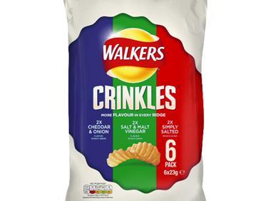 Walkers redesigns packaging for Crinkles brand