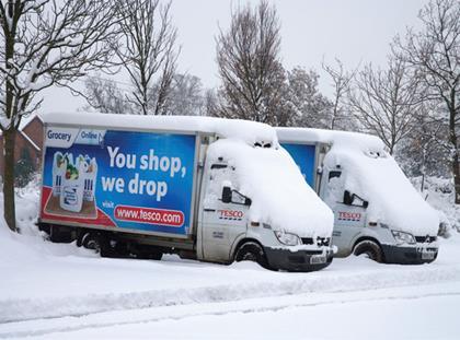 Tesco.com sets sales records despite the snow