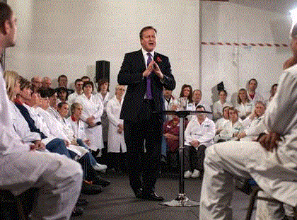 Prime minister's question time at Fox's Biscuits