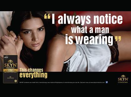 Skyn's the limit for Mates poster campaign