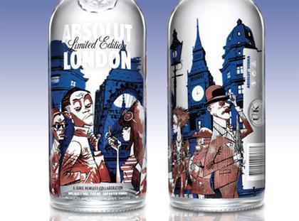 Absolut vodka graphics by Jamie Hewlett
