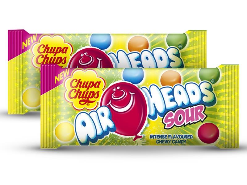 Chupa Chups extended with Airheads Sour bagged candies