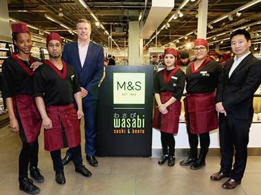 M&S opens first Wasabi sushi counter