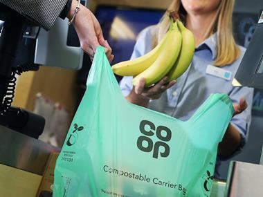 Co-op rolls out compostable carrier bag to 1,000 stores